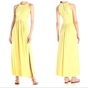 Calvin Klein yellow maxi dress